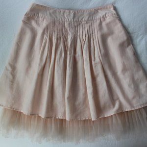 Pleated Kimchi Blue Skirt, pale pink, size 0